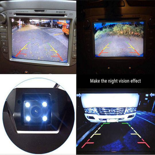 Waterproof Car Reverse Camera with License Plate Frame and Night Vision Universal