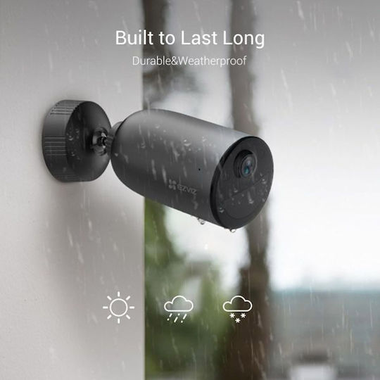 Ezviz EB3 IP Cameră de Supraveghere 4G Full HD+ 4MP Rezistentă la apă Pe baterii cu Comunicare Bidirecțională și Lentilă 3.6mm