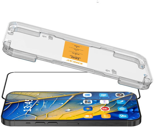 Enkay Vollflächiges Panzerglas Google Pixel 9 Schwarz 2 Stück