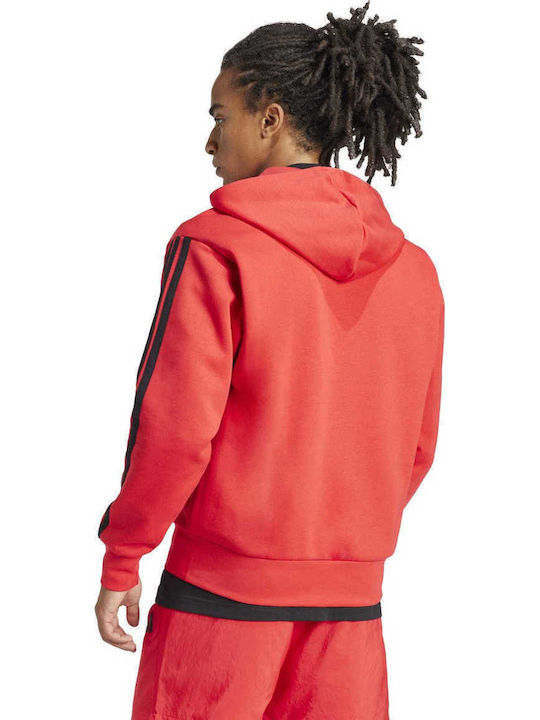 adidas 3-stripes Red mit Kapuze