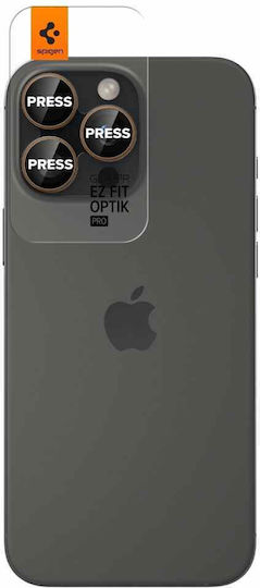 Spigen Optik Pro EZ Fit Camera Protector Tempered Glass Gold for iPhone 16 Pro / Pro Max / 17 Pro / Pro Max