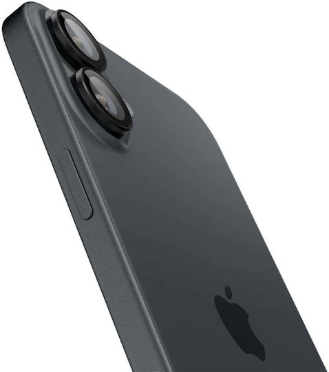 Spigen Optik Pro EZ Fit Camera Protection Tempered Glass Black for the Apple iPhone 16, iPhone 16 Plus