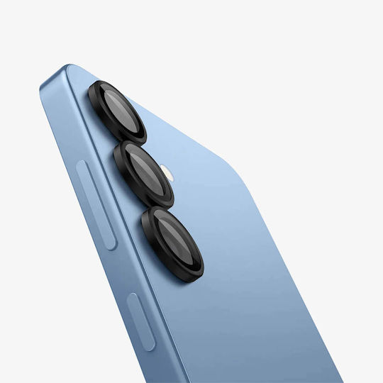 Spigen Optik Pro Protecție Cameră Tempered Glass Black pentru Samsung Galaxy S25