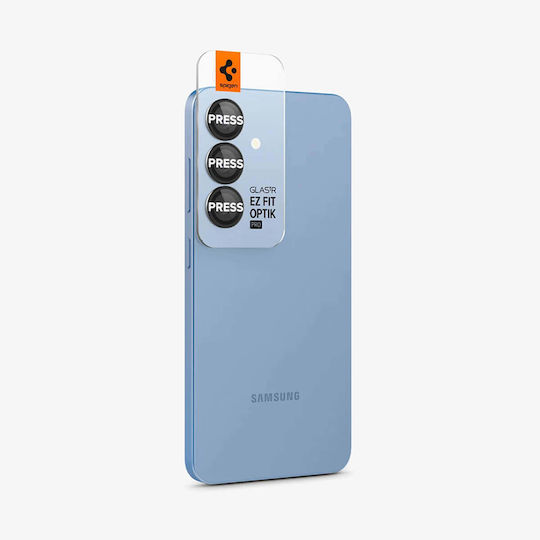 Spigen Optik Pro Protecție Cameră Tempered Glass Black pentru Samsung Galaxy S25