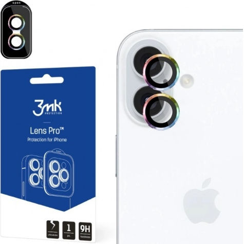 3MK Iphone Kameraschutz Gehärtetes Glas Transparent für das Apple iPhone 16, iPhone 16 Plus