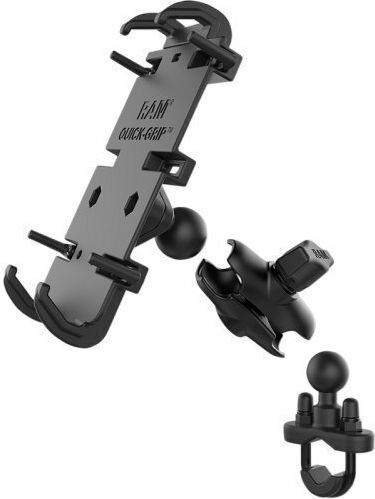 RAM Mount Quick Grip Βάση Κινητού Μοτοσυκλέτας με Ρυθμιζόμενο Βραχίονα για το Τιμόνι