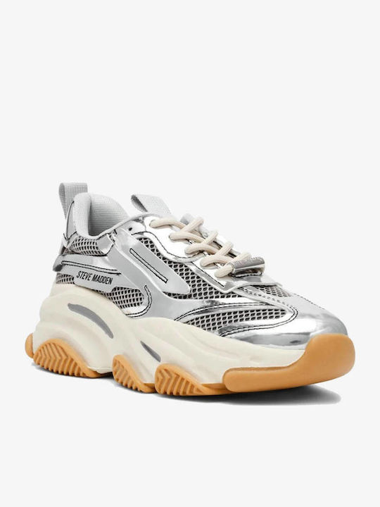 Possession-e Chunky Sneakers Metallic Silver