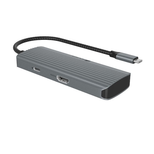 Icy Box USB-C Docking Station mit HDMI 4K Silber (IB-DK4022a-CPD)