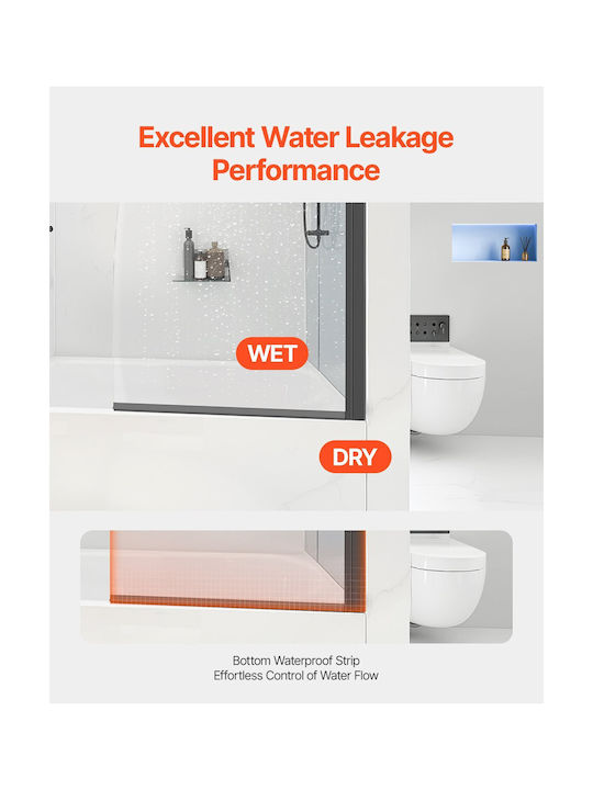 Vevor Fixed Side Bathtub 86.4x139.7cm Chrome