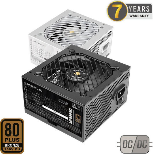 Mars Gaming MPB550SI 550W Черен Компютърно захранване Пълен кабел 80 Plus Bronze