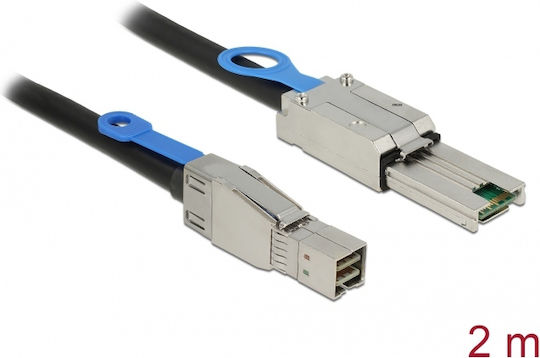 DeLock SAS - Mini SAS Cable 2m Μαύρο (83572)