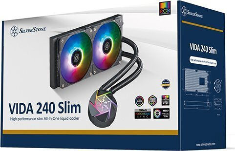 Silverstone SST-VD240-SLIM Wasserkühlsysteme AIO CPU mit 2 Lüfterabmessung 120mm und ARGB Beleuchtung