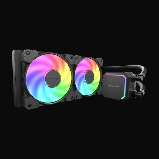 LC-Power Jet Flow Sisteme De Răcire Cu Apă AIO CPU Cu 2 Ventilatoare 140mm Și Iluminare ARGB