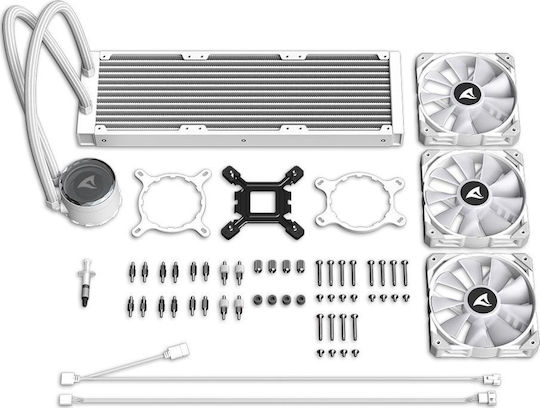 Sharkoon S90 RGB Water Cooling AIO CPU With 3 White 120mm Fans