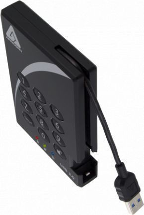 Apricorn Aegis Padl USB 3.1 Външен HDD 1TB 2.5" Черен