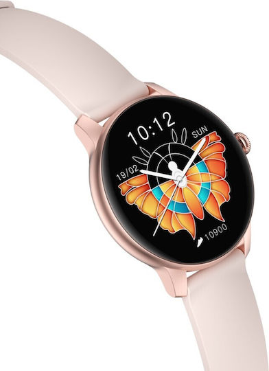 Kieslect L11 Aluminium 46mm Smartwatch mit Pulsmesser (Rosa)