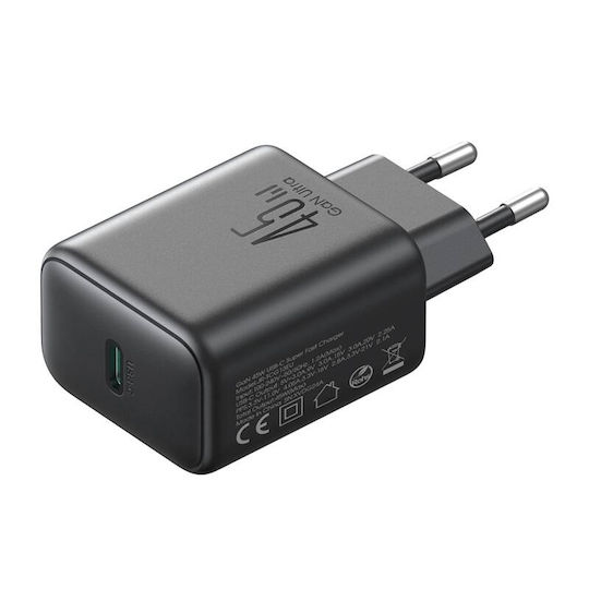 Joyroom Φορτιστής Χωρίς Καλώδιο GaN με Θύρα USB-C 45W Power Delivery Μαύρος (JR-TCG13)