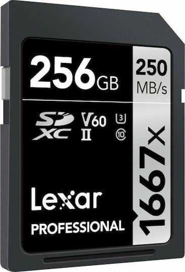 Lexar Profesional Card De Memorie SDXC 256GB U3 V60 UHS-II 250MB/s