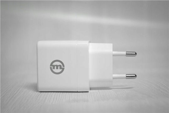 Mobile Origin Φορτιστής Χωρίς Καλώδιο GaN με 2 Θύρες USB-C 35W Λευκός (Gan III)