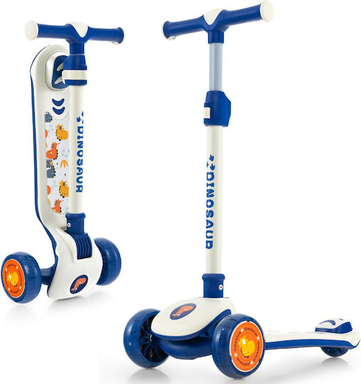 Costway Kids Scooter Foldable 3-Wheel White