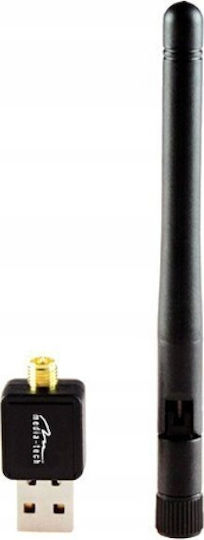Media-Tech MT4223 Αντάπτορας Δικτύου USB με Ασύρματη Σύνδεση Wi-Fi 300Mbps και Αποσπώμενη Κεραία