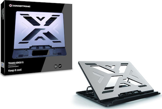 Conceptronic Ergo S Βάση για Laptop έως 15.6" Ασημί