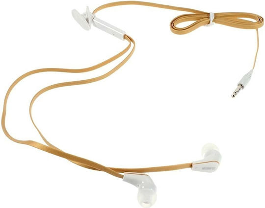 JM12 In-ear Handsfree Ακουστικά με Βύσμα 3.5mm Χρυσό