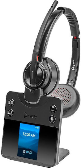 Poly Savi 8420 Ασύρματα On Ear Multimedia Ακουστικά με μικρόφωνο και σύνδεση Bluetooth