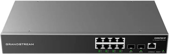 Grandstream GWN7811 Managed L3 Switch με 8 Θύρες Gigabit (1Gbps) Ethernet και 2 SFP Θύρες