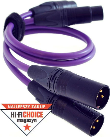 Melodika Cable 2 x XLR male - 2 x XLR female Μωβ 0.5m MD2X05