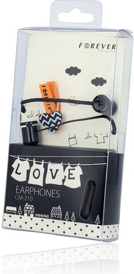 Forever CM-210 In-ear Handsfree Ακουστικά με Βύσμα 3.5mm Μαύρο