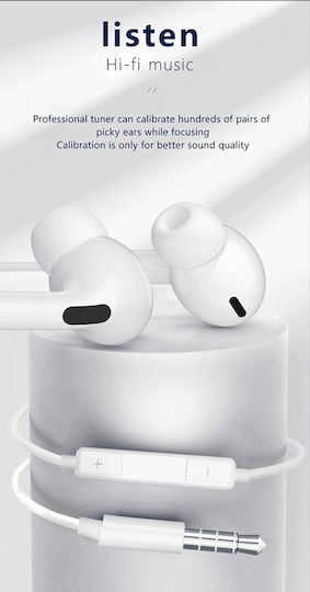 Jellico In-ear Handsfree με Βύσμα Lightning Λευκό
