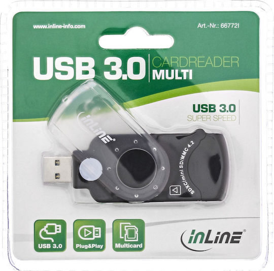 InLine Card Reader USB 3.0 / USB 3.2 για SD/microSD