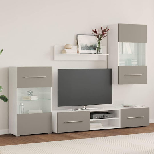 Wohnzimmer TV-Einheit Grey mit Beleuchtung