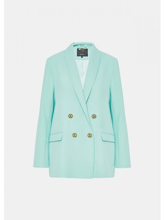 Lynne Women's Crepe Double Breasted Blazer Green