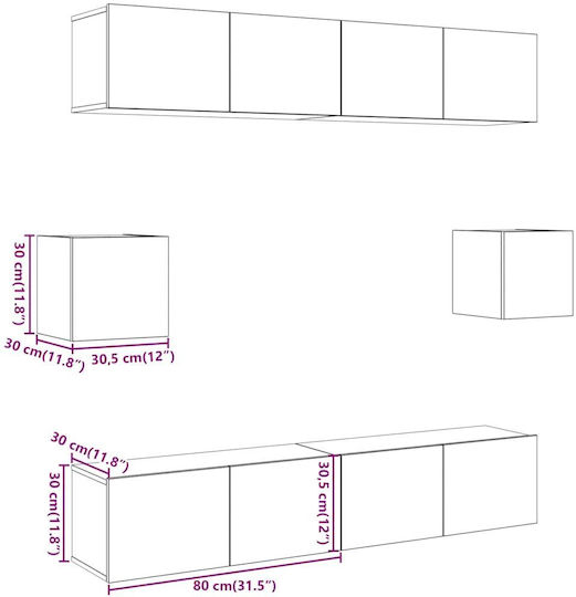 Unitate TV pentru sufragerie Old Wood L160xÎ