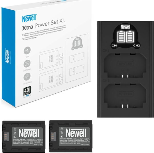 Newell Διπλός Φορτιστής Μπαταρίας Συμβατός με Sony