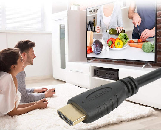 Techly HDMI 2.0 Premium High Speed 4K 60Hz HDR Cable HDMI male - HDMI male 9m Μαύρο
