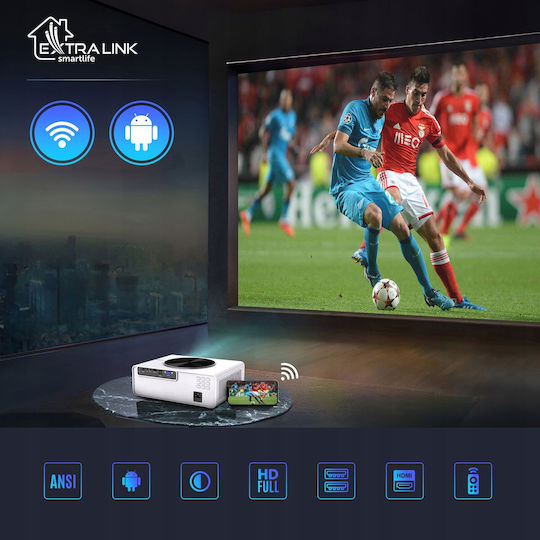 Extralink 407581 Projector LCD Full HD with Built-in Speakers White