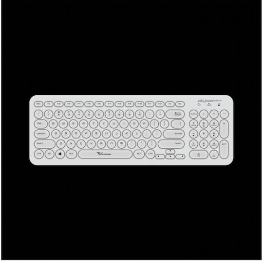 Alcatroz Jellybean A200 Ασύρματο Πληκτρολόγιο Αγγλικό US Λευκό