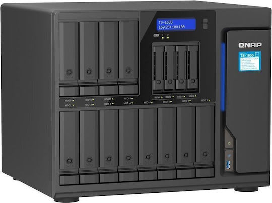 QNap NAS Tower with 16 slots for HDD/SSD (TS-1655-8G)