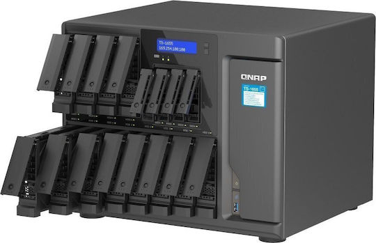 QNap NAS Tower with 16 slots for HDD/SSD (TS-1655-8G)