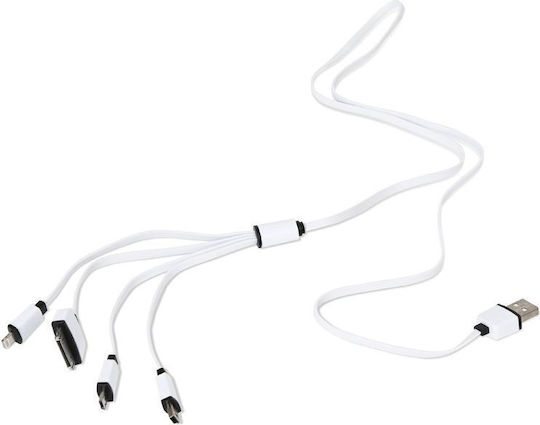 Omega Usb Cable Microusb Miniusb Lightning Apple 30-pin 4in1 Ouck4wb