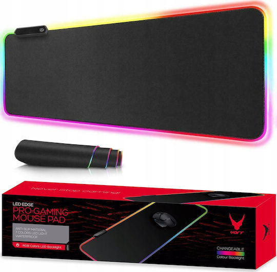 Platinet Varr Gaming Mouse Pad XXL (900mm) With RGB Lighting Via USB Black PL0444