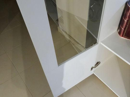 Σύνθετο Σαλονιού Λευκό με Βιτρίνα Μ198xΒ40xΥ194εκ.