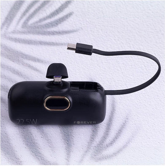 Forever MTB-100 USB-C Power Bank 5000mAh 22.5W Black
