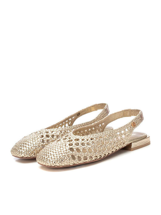 Ballerinas With strap Gold