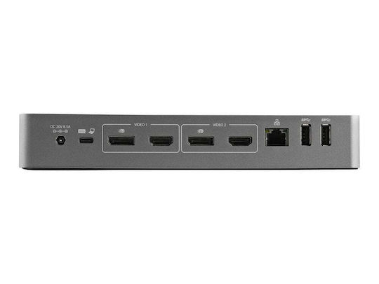 StarTech USB-A / USB-C Docking Station με HDMI/DisplayPort PD και συνδεση 2 Οθονών Γκρι (DK30C2DPEPUE)