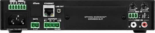 Audac Mfa216 Leistungsverstärker Kommerzieller Verstärker 80W/100V in Schwarz Farbe