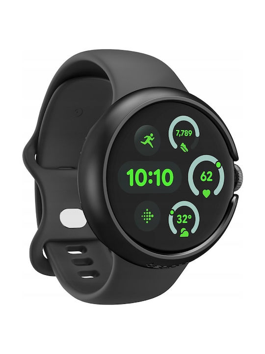 Spigen Thin Fit Πλαστική Θήκη σε Μαύρο χρώμα για Google Pixel Watch 3, 2, 1